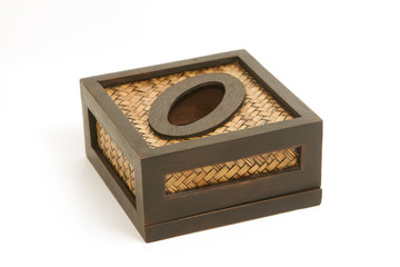 Tissue paper box made by  bamboo wicker
