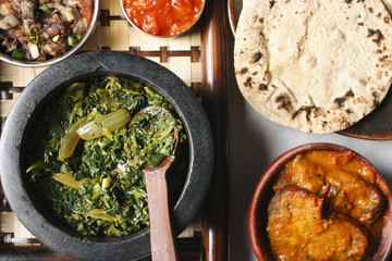 Saag Bhaji - A vegetarian dish from North Eastern Part of India. © manubahuguna