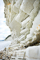 Rock on the coast of limestone