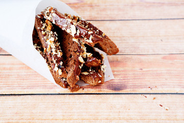 cookies with nuts wrapped in paper