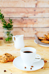 morning coffee with cookies