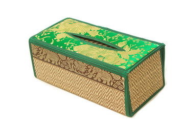 Tissue paper box made by  bamboo wicker