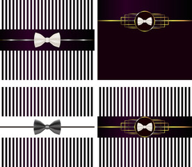 striped backgrounds with  bow tie