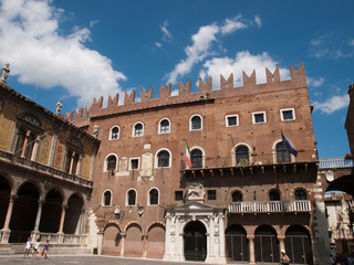 Fototapeta premium The facade of Cangrande Palace in Verona,Italy