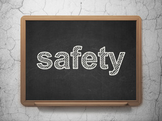 Security concept: Safety on chalkboard background