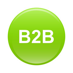bouton internet B2B icon green sign