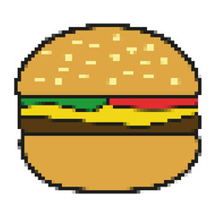 Hamburger Icon pixel retro style