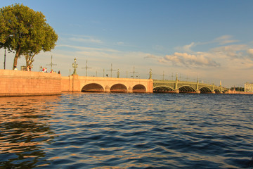 Fototapeta na wymiar St.Peterburg, Troitsky Bridge.