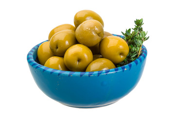 Green gigant olives