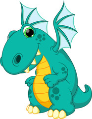 Funny dragon cartoon