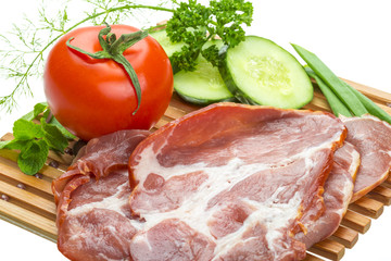 Bacon with vegetables
