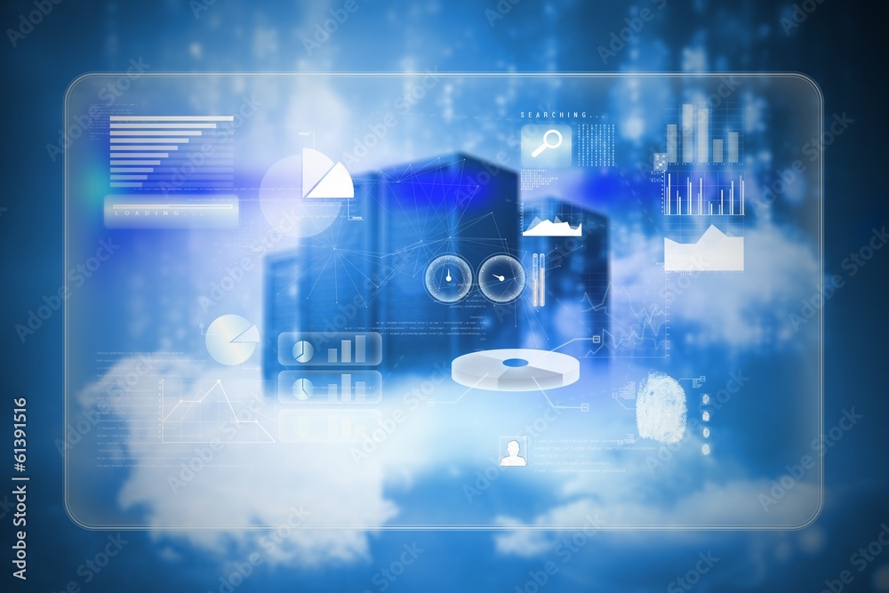 Poster Composite image of abstract technology interface