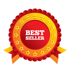 Best seller sign icon. Best seller award symbol
