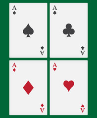 aces playing cards suits