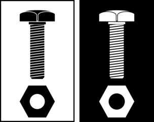 vector illustration of screw