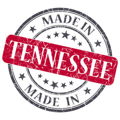 made in Tennessee red round grunge isolated stamp