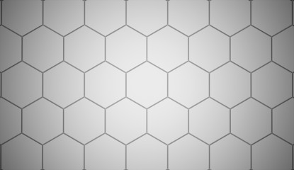 Black and white hexagonal background