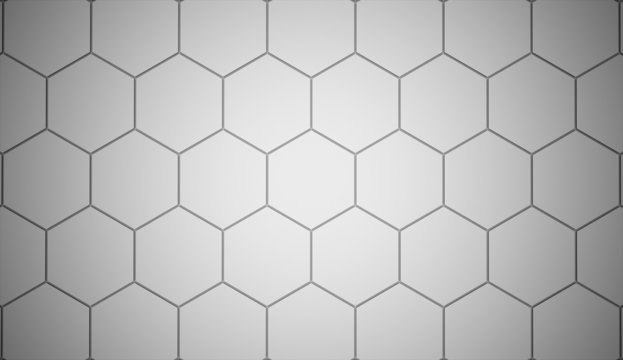 Black and white hexagonal background