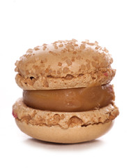 single brown macaroon