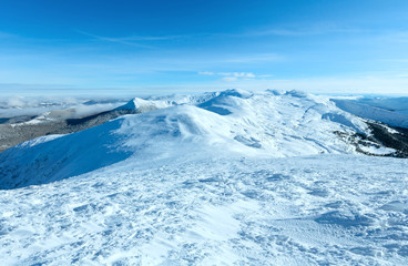 Morning winter mountain landscape