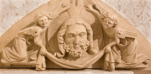 Bratislava - Christ head and angles - cathedral