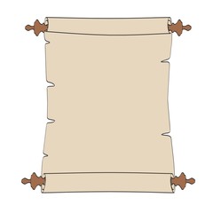 cartoon image of paper scroll
