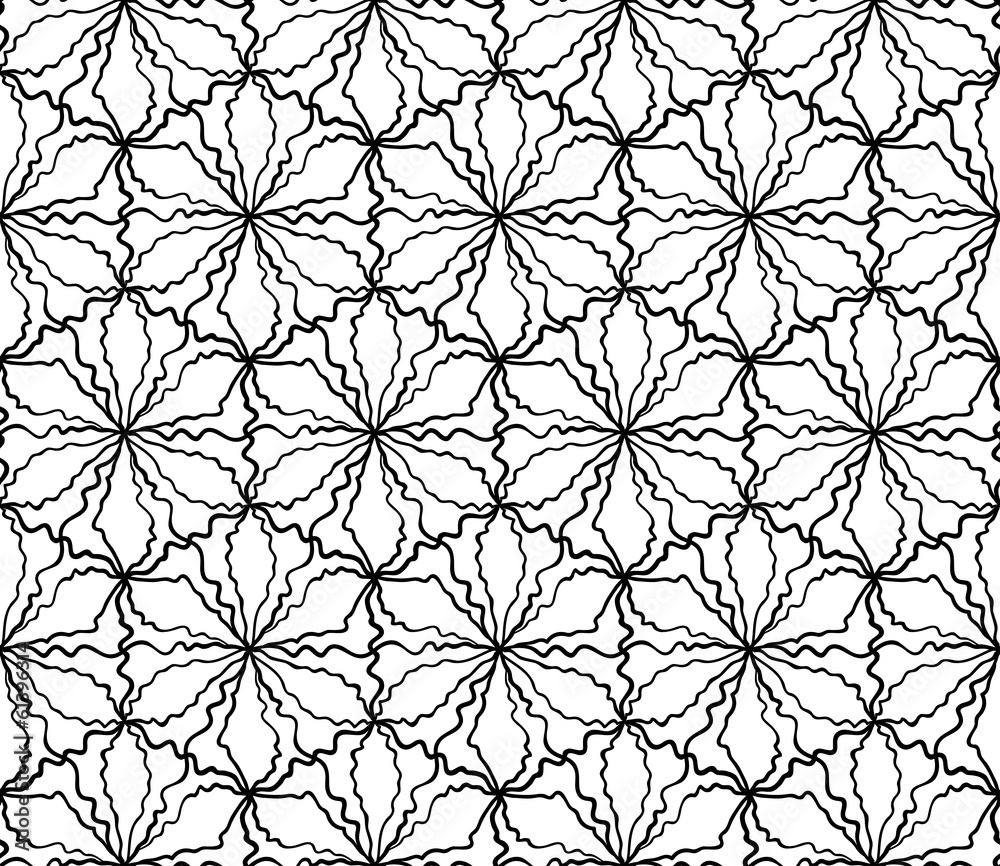 Poster Seamless Abstract Hand Drawn Vector Pattern