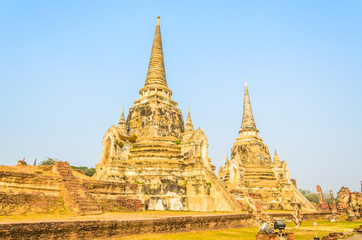 Obraz premium Wat Phra Si Sanphet temple at ayutthaya Thailand
