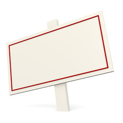 Obraz premium White banner with red line