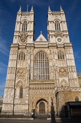 Fototapeta na wymiar London - Westminster Abbe zachodniej elewacji