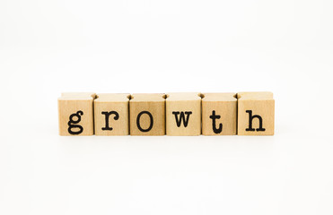 growth wording, business concept and idea