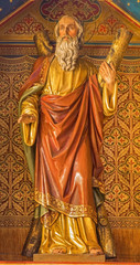 Bratislava - Apostle st. Andrew. Carved statue in cathedral