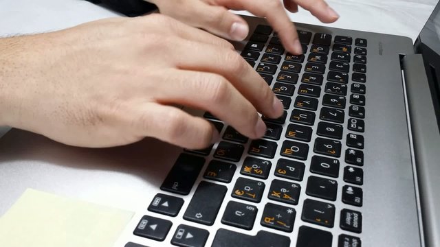 Typing - time lapse