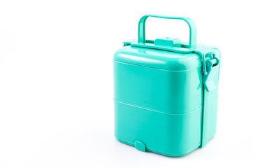 Tiffin box on isolated white background