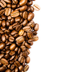 Coffee Border.  Coffee beans frame 