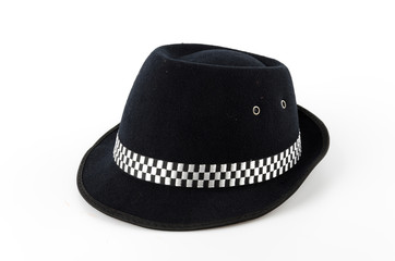Vintage panama hat isolated white background