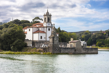 Church and cemetery of Los Dolores, Asturias, Spain.