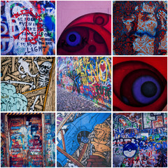 Graffitis colorés