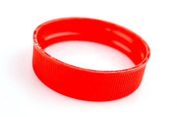 Plastic bottle cap isolated on white background