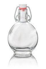 freigestellte runde Bügelflasche