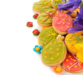 Easter cookies decorated with icing