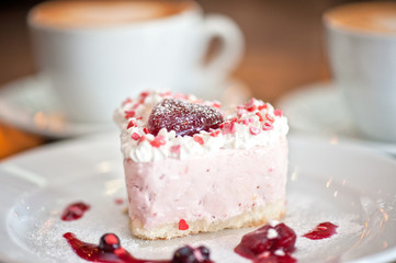 heart-shaped valentine cake