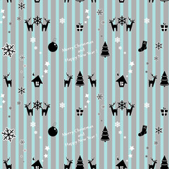 Seamless pattern with winter elements .Vector illustration.