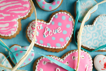 St. Valentine's cakes - Stock Image