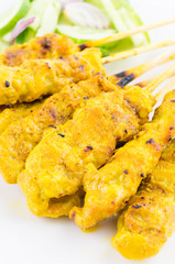 Pork satay thai cuisine food
