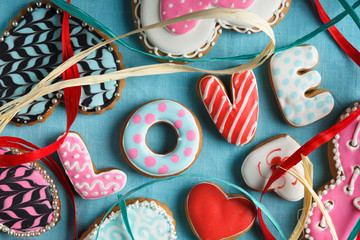 St. Valentine's cakes - Stock Image