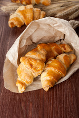 Croissants in a paper bag