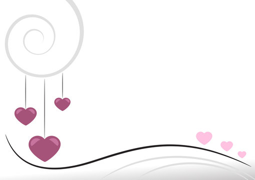 sfondo cuoricini appesi