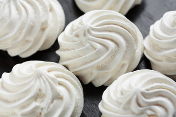 Vanilla Meringue on black background