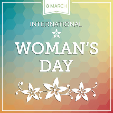 Woman's day background with flowers
